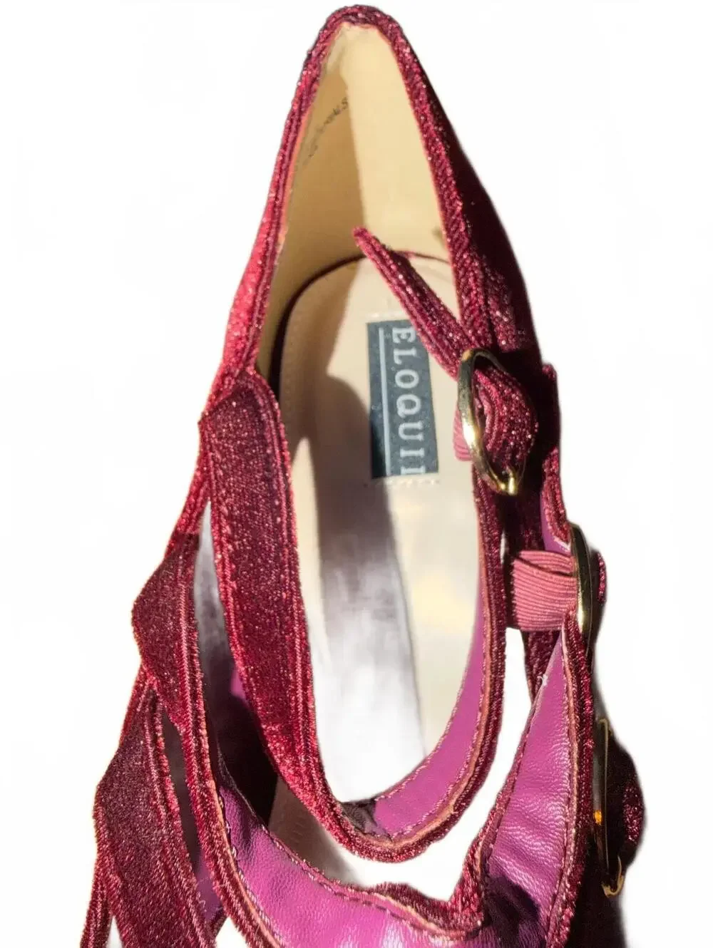 NIB ELOQUII Royal Red Velvet Mary Janes Size 12